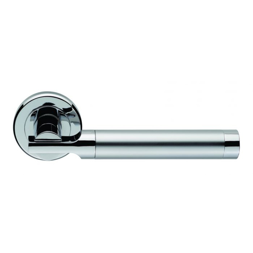 Carlisle Brass Serozzetta Azul Lever on Round Rose - Satin/Polished Chrome Plate