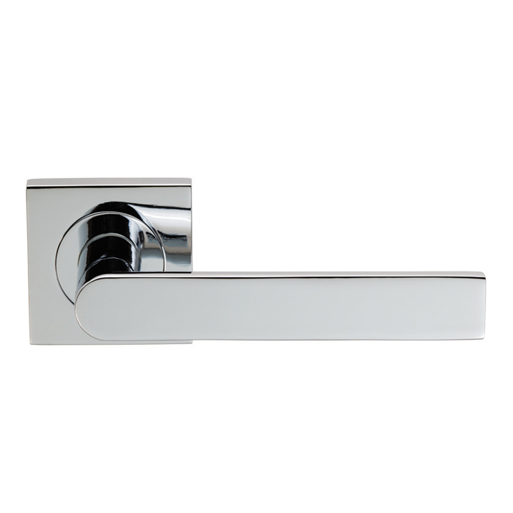 Carlisle Brass Serozzetta Edge Lever on Square Rose - Polished Chrome Plate