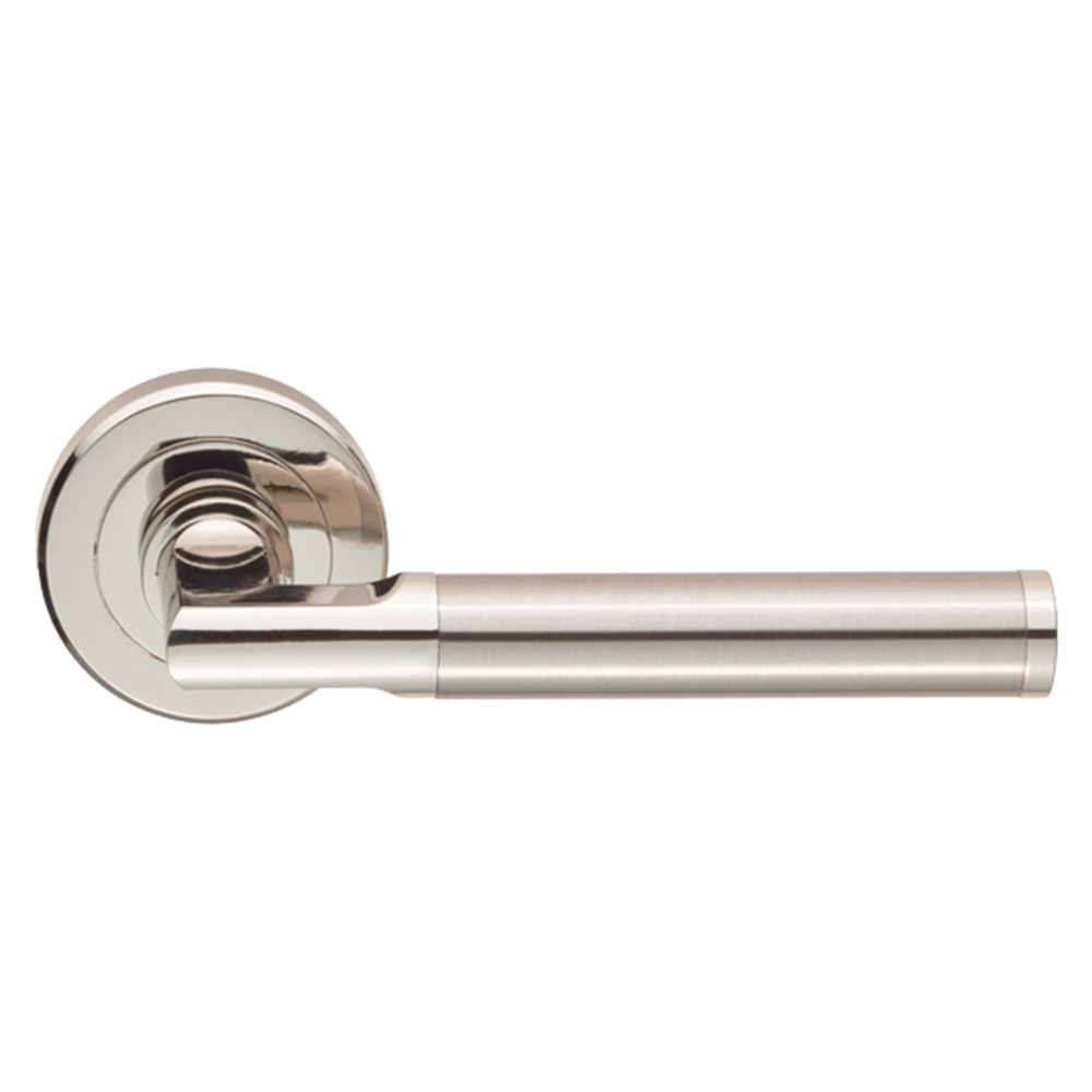 Carlisle Brass Serozzetta Sessanta Lever on Round Rose - Bright/Satin Nickel Plate