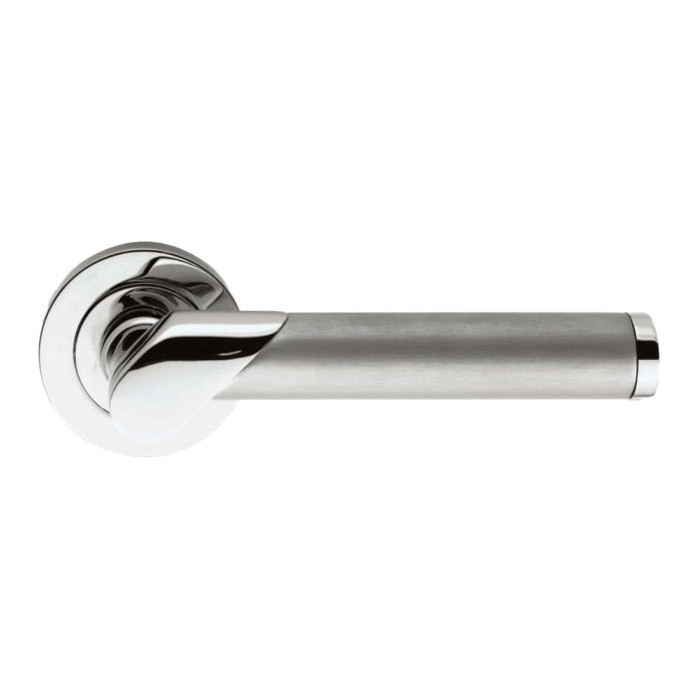 Carlisle Brass Serozzetta Irwin Lever on Round Rose - Polished/Satin Chrome Plate