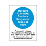 Dorgard fire door stickers