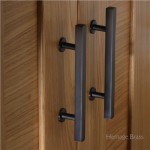 M Marcus Heritage Brass Square Cabinet Pull Handle with Footings 160mm Centre to Centre