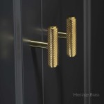 M Marcus Heritage Brass Knurled T-Bar Design Cabinet Knob 45mm