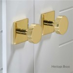 M Marcus Heritage Brass Disc Design Cabinet Knob with Square Backplate 32mm