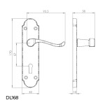 Carlisle Brass Oakley Lever on Plate - Polished Brass