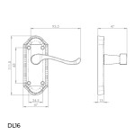 Carlisle Brass Ashtead Lever on Plate - Polished Brass