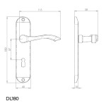 Carlisle Brass Andros Lever on Plate - Polished Brass