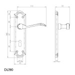 Carlisle Brass Madrid Lever on Plate - Polished Chrome Plate