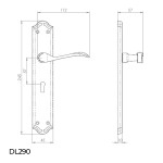 Carlisle Brass Madrid Lever on Long Plate - Polished Chrome Plate