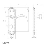 Carlisle Brass Wentworth Lever on Lock Plate - Polished Brass