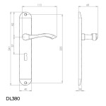 Carlisle Brass Andros Lever on Long Plate - Polished Brass