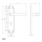 Carlisle Brass Manital Ibra Lever on Plate - Satin Chrome Plate