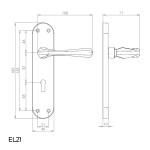 Carlisle Brass Manital Astro Lever on Lock Plate - Polished Brass