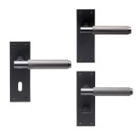 Carlisle Brass Varese Lever on Plate - Matt Black