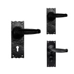 Carlisle Brass Traditional V Lever on Plate - Antique Black