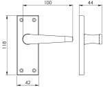 Carlisle Brass Victorian Lever on Plate - Satin Chrome Plate