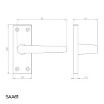 Carlisle Brass Eurospec Aluminium MIAL Lever on Lock Plate - Satin Anodised Aluminium