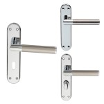 Carlisle Brass Serozzetta Scope Lever on Plate - Polished Chrome Plate/Satin Nickel Plate