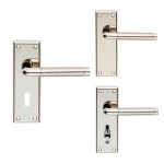 Carlisle Brass Serozzetta Quaranta Lever on Plate - Bright/Satin Nickel Plate