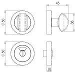 Carlisle Brass Manital Round Turn and Release with Indicator 50mm Ø