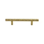 M Marcus Heritage Brass Cabinet Pull T-Bar Hammered Design 128mm Centre to Centre