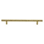 M Marcus Heritage Brass Cabinet Pull T-Bar Hammered Design 203mm Centre to Centre