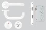 90mm case depth, 60mm backset, radius face plate - Eco 3 Self-Sanitising Antimicrobial Matt White