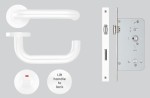 90mm case depth, 60mm backset, square face plate - Eco 3 Self-Sanitising Antimicrobial Matt White