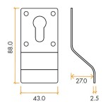 Matt Black Antimicrobial Eco-Friendly Cylinder & Key Door Pulls