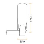 Panic Latch for Single Doors – Silver