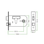 Anti-tarnish Brass Horizontal Euro Mortice Sash Lock