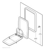 Bobrick Koala Kare KB311-SSWM Matt Black Vertical Surface-Mounted Baby Changing Station