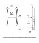 Bobrick Koala Kare KB311-SSRE Matt Black Vertical Recessed Baby Changing Station