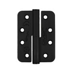 Matt Black Antimicrobial Eco-Friendly Extremely Heavy Duty Left Hand Grade 14 Lift Off Hinges 102 x 76 x 3mm – Radius corners