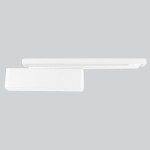 Heavy Duty Adjustable Power “Easy Opening” Cam Action Door Closer – Antimicrobial Eco-Friendly Matt White