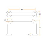 Backrest with Cushion – Satin Stainless Steel