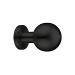 Matt Black Antimicrobial Eco-Friendly Mortice Ball Knob Furniture – Screw on Rose (Unsprung) 