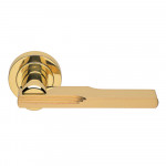 Carlisle Brass Manital Veronica Lever on Round Rose - Polished Brass