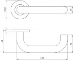 Carlisle Brass Eurospec Nera Lever on 6mm Slim Fit Sprung Round Rose - Grade 201 Satin Stainless Steel