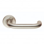 Carlisle Brass Eurospec Safety Lever on Sprung Round Rose - Grade 201 Stainless Steel