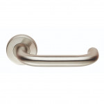 Carlisle Brass Eurospec Safety Lever on Sprung Round Rose - Grade 201 Stainless Steel