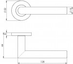 Carlisle Brass Eurospec Treviri Mitred Round Bar Lever on Sprung Round Rose - Grade 304 Satin Stainless Steel