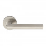 Carlisle Brass Eurospec Treviri 19mm Ø Mitred Lever on Concealed Fix Sprung Round Rose - Grade 201 Satin Stainless Steel