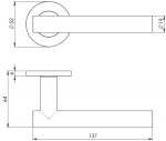 Carlisle Brass Eurospec Philadelphia Lever on 6mm Slim Fit Sprung Round Rose - Grade 304 Satin Stainless Steel