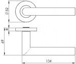 Carlisle Brass Eurospec Mitred Lever Oval Bar on Sprung Round Rose - Satin Stainless Steel