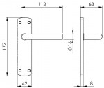 Carlisle Brass Eurospec Steelworx Residential Mitred Lever on Plate - Satin Stainless Steel