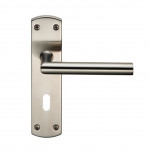 Carlisle Brass Eurospec Steelworx Residential Mitred Lever on Plate - Satin Stainless Steel