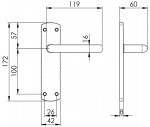 Carlisle Brass Eurospec Steelworx Residential Arched Lever on Plate - Satin Stainless Steel