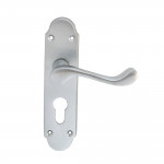 Carlisle Brass Oakley Lever on Plate - Satin Chrome Plate