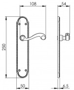 Carlisle Brass Chesham Lever on Long Lock Plate - Polished Brass